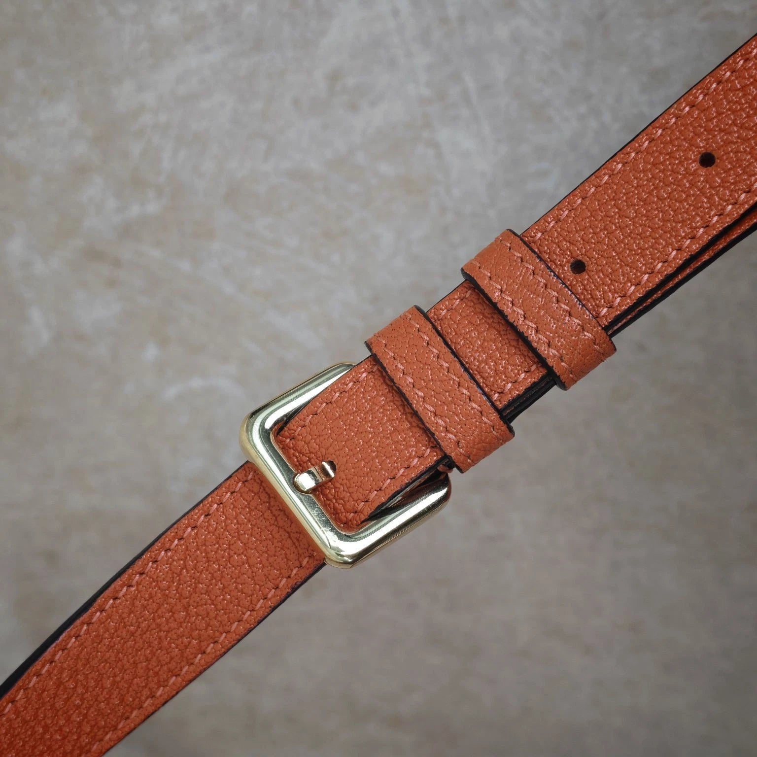 Loewe Vintage Orange Leather Boston Bowling Handbag For Women