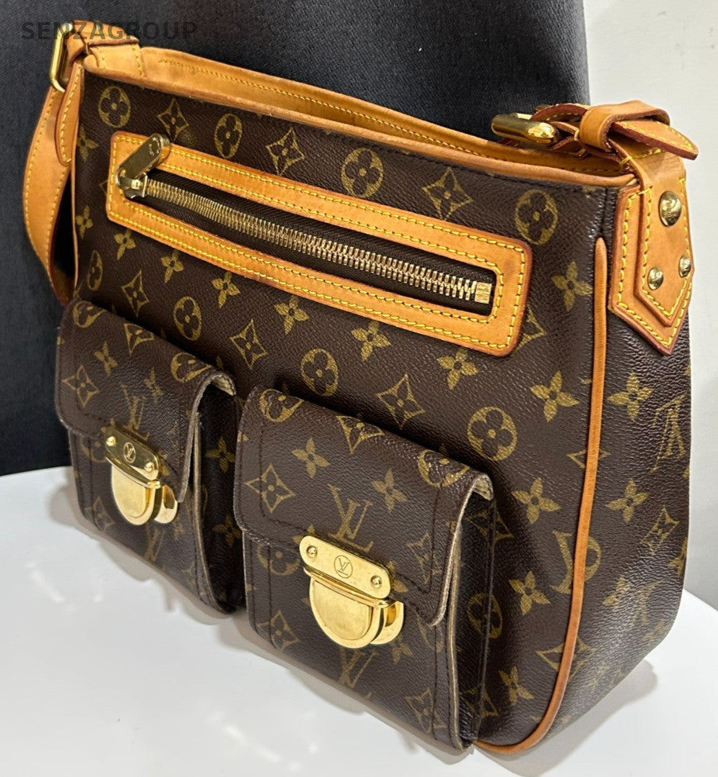 Louis Vuitton Manhattan Monogram Shoulder bag Vintage Brown
