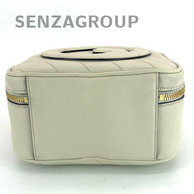 Gucci Blondie White Gold Buckle Leather Camera Crossbody Bag