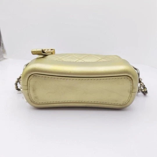 CHANEL Pre-owned 24K Small Gold Gabrielle Crossbody Bag Women