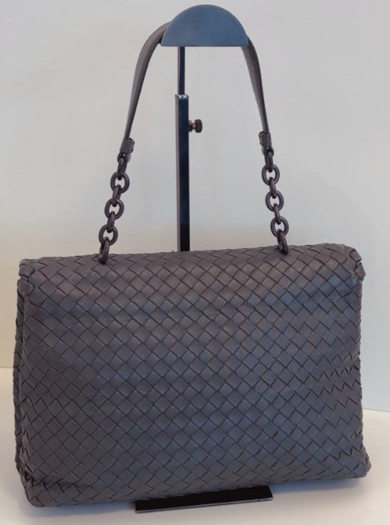 Bottega Veneta Olimpia Chain Strap Dark Grey Shoulder bag