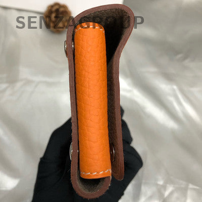 Hermes Orange Silver Clutch Handbag Classic Fashion Women's Accessory