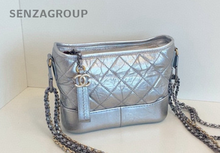 CHANEL Gabrielle PM Chain Shoulder bag Crossbody Women Silver