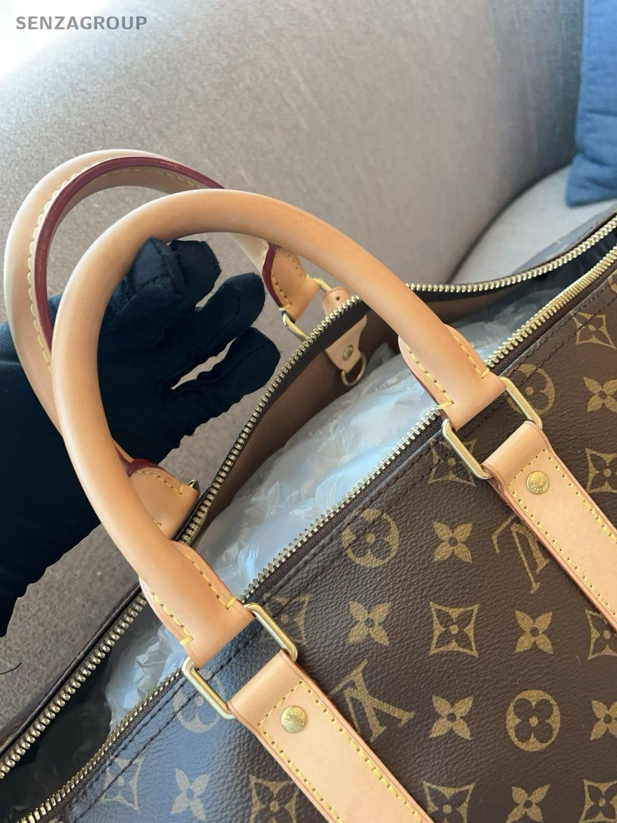 Louis Vuitton Keepall 45 Monogram 2WAY Shoulder Handbag Crossbody Brown
