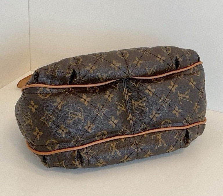 Louis Vuitton Boetie Monogram Shoulder Bag Brown Gold Women Classic