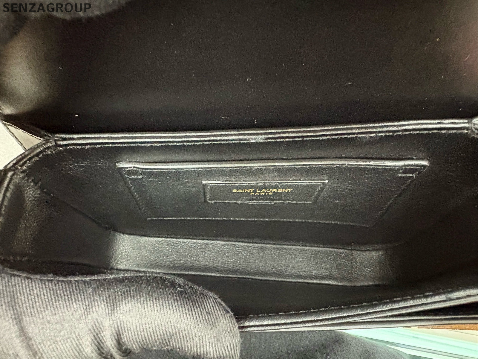 Saint Laurent YSL Solferino Box Small Black Gold Handbag Shoulder Bag