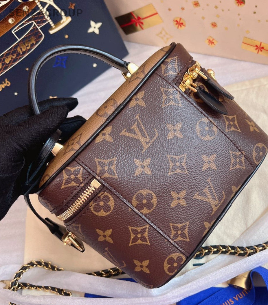 Louis Vuitton Vanity PM Top Handle 2way Shoulder Handbag Chain Women Brand NEW