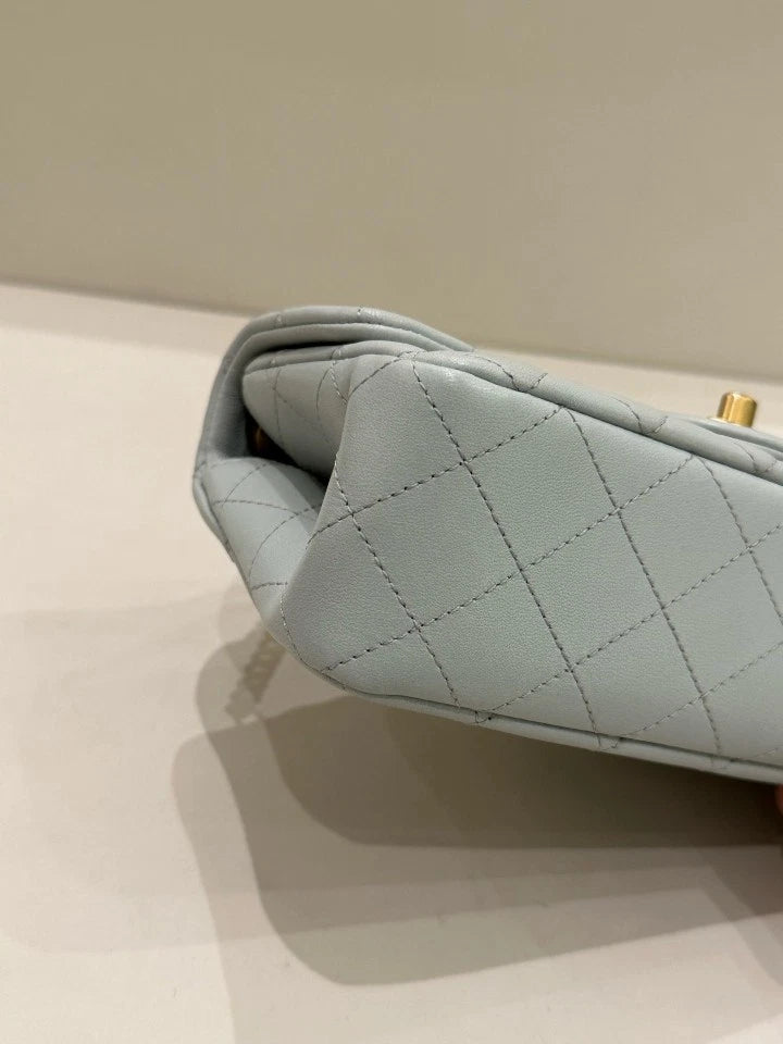 CHANEL Grey CF Mini Crossbody Shoulder Bag For Women