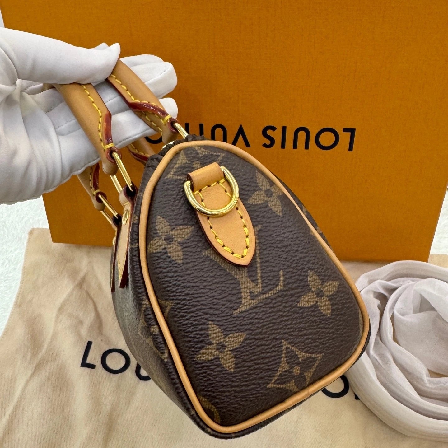 Louis Vuitton 2024 New Speedy Nano Canvas Handbag Shoulder Crossbody Women
