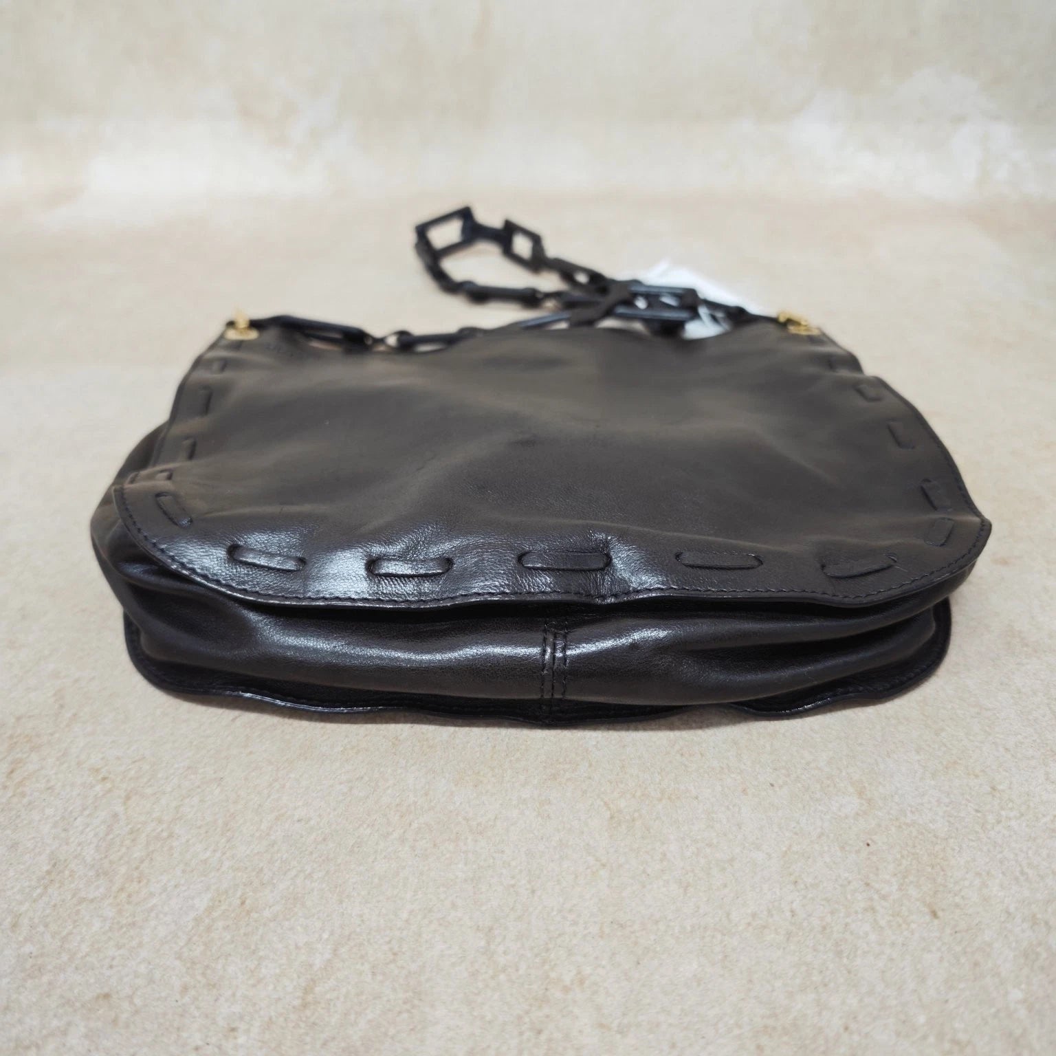 Authentic Bottega Veneta Black Shoulder Bag for Women