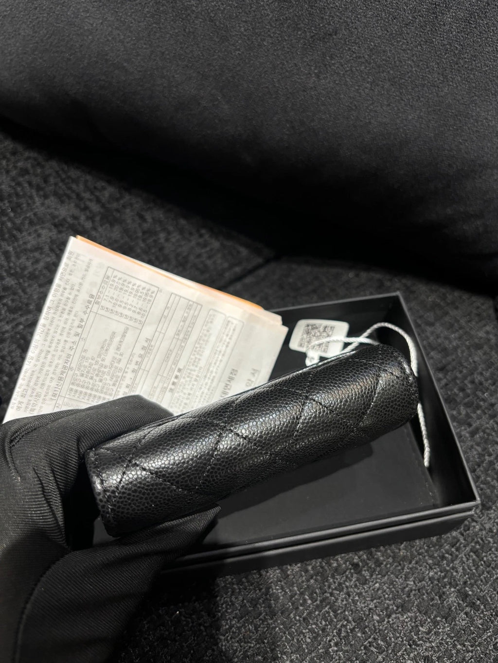 Chanel CF Black Card Holder Wallet For Women