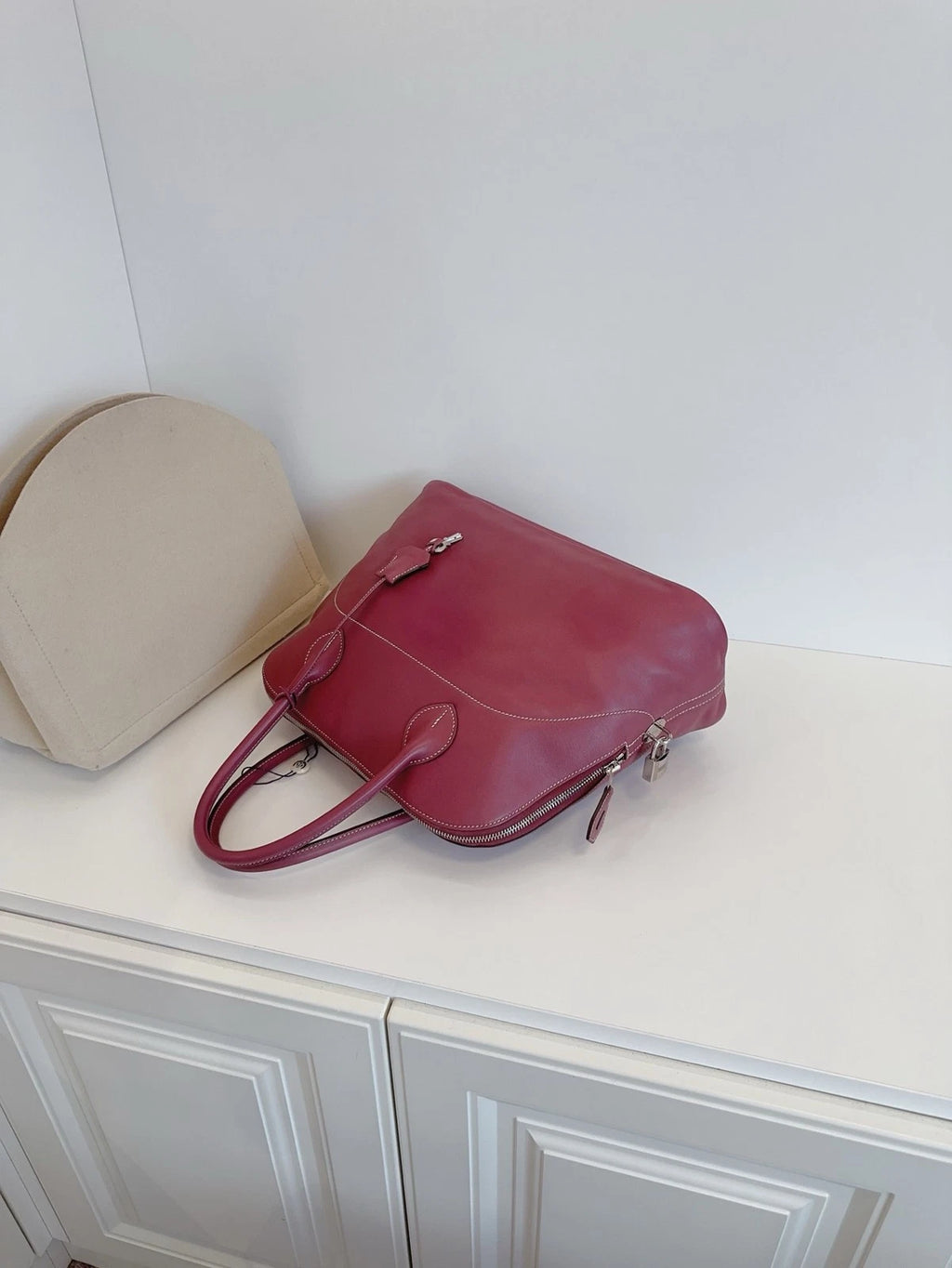 Hermès Bolide Relax 35 Bowling Handbag Daily Tote Rosewood Pink