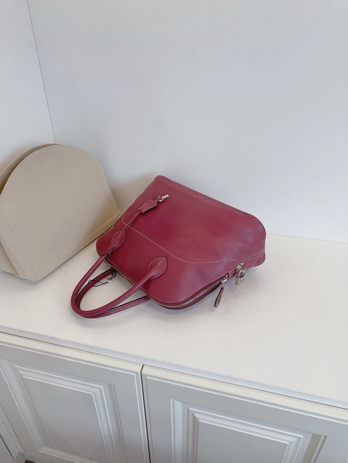 Hermès Bolide Relax 35 Bowling Handbag Daily Tote Rosewood Pink