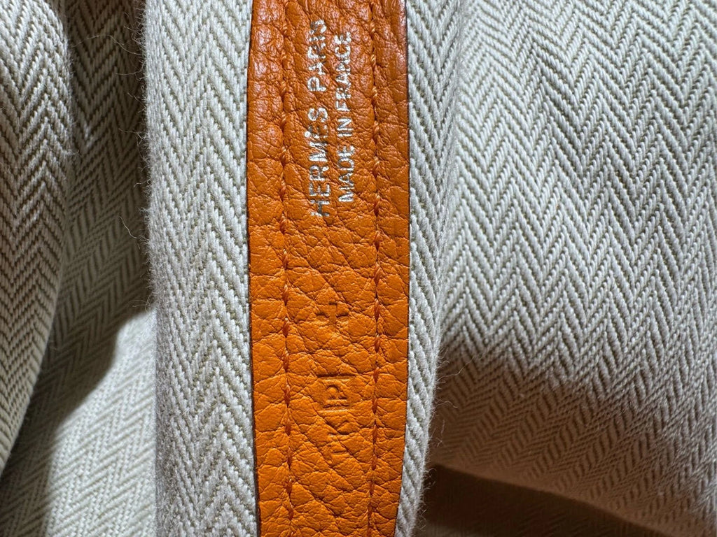 Hermes Orange Garden Party 36 Handbag Tote For Women
