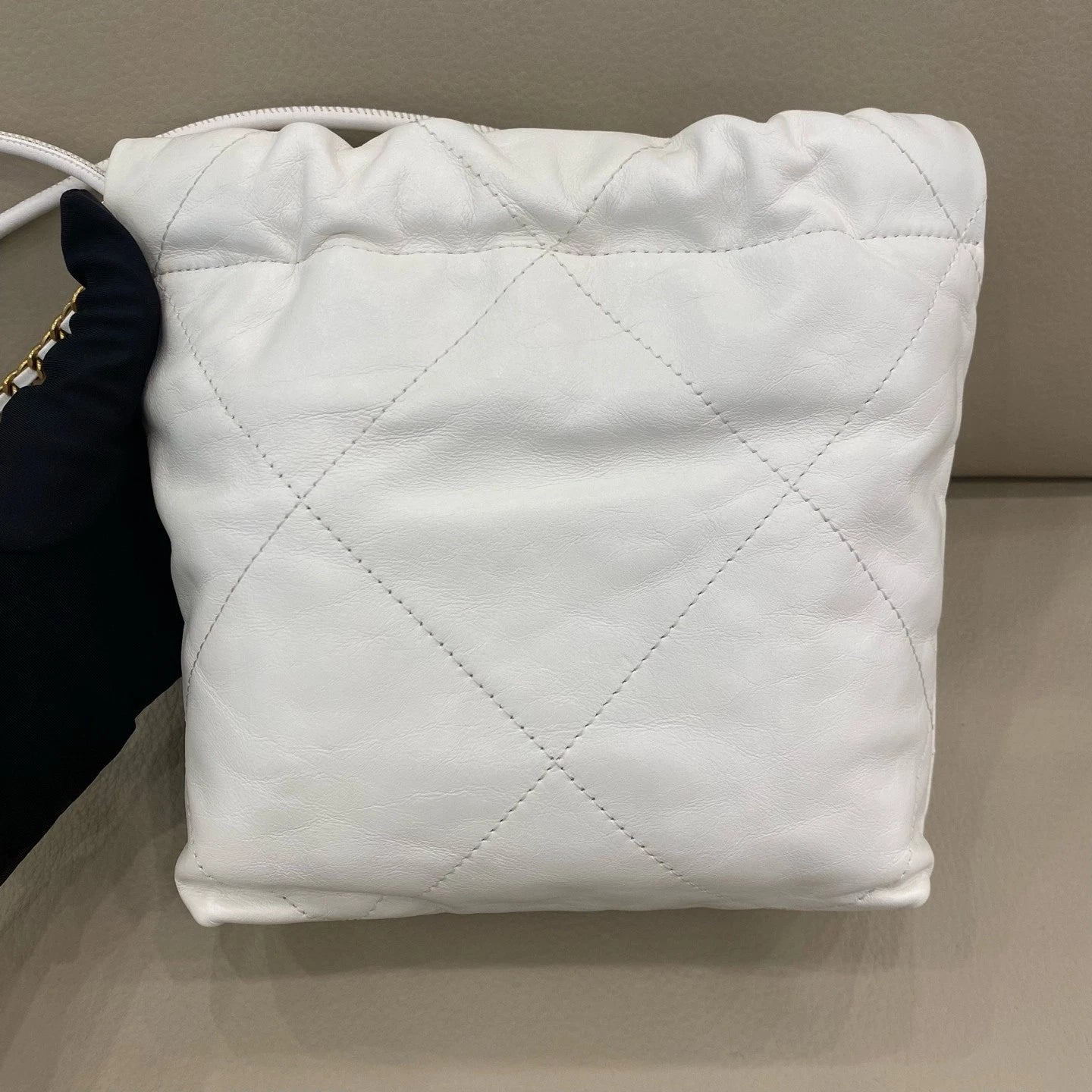 CHANEL Mini 22Bag White Tote Shoulder Bag For Women