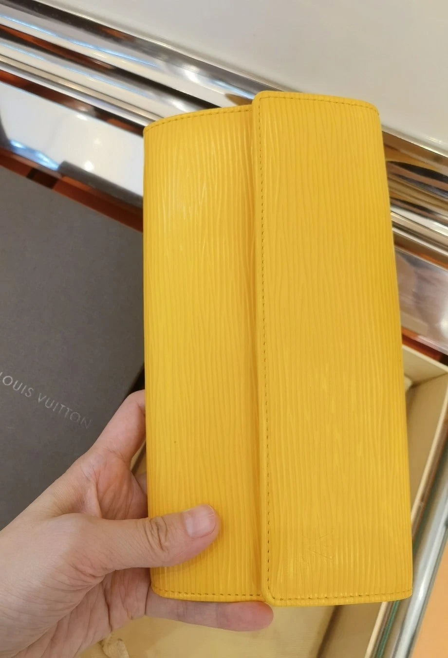 Louis Vuitton Yellow Epi Leather Wallet For Women