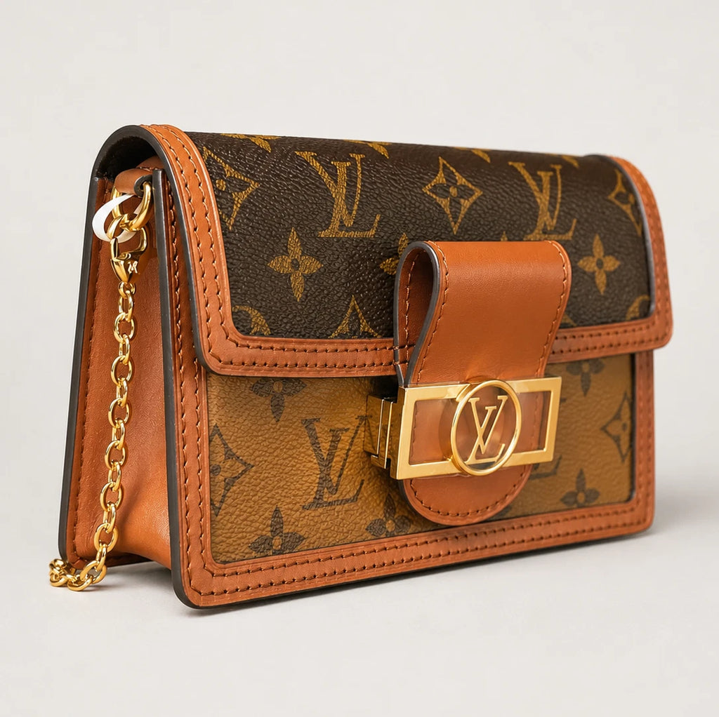 Louis Vuitton Shoulder Bag Monogram Canvas Brown Dauphine OS M68746