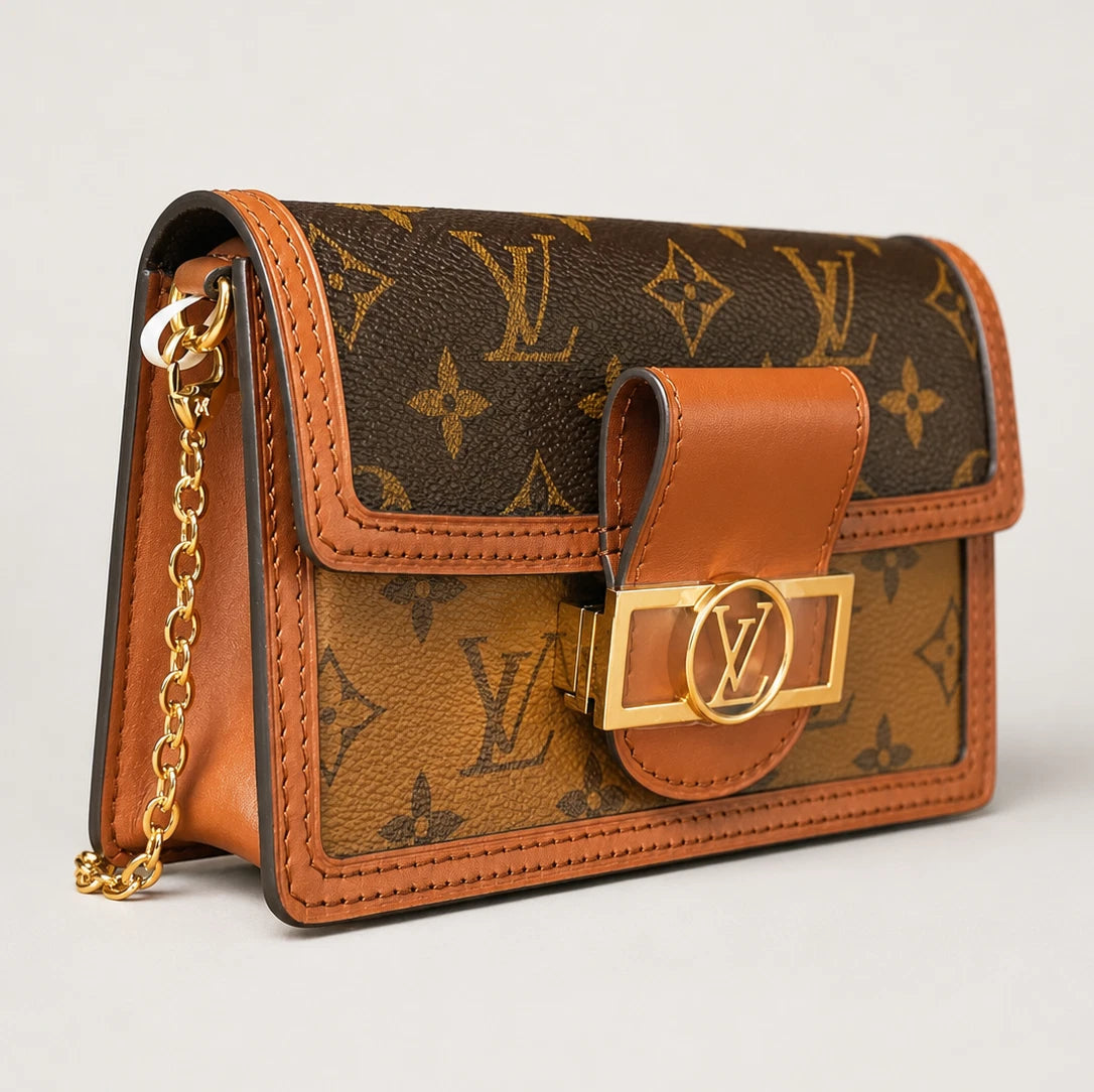 Louis Vuitton Shoulder Bag Monogram Canvas Brown Dauphine OS M68746