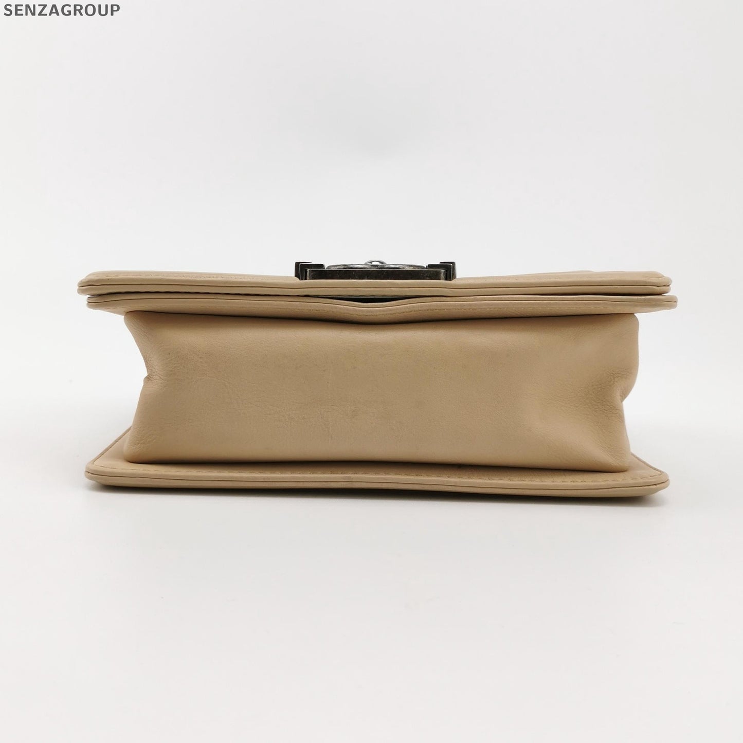 Chanel Le Boy Quilted Beige Small Shoulder Bag Classic Women's