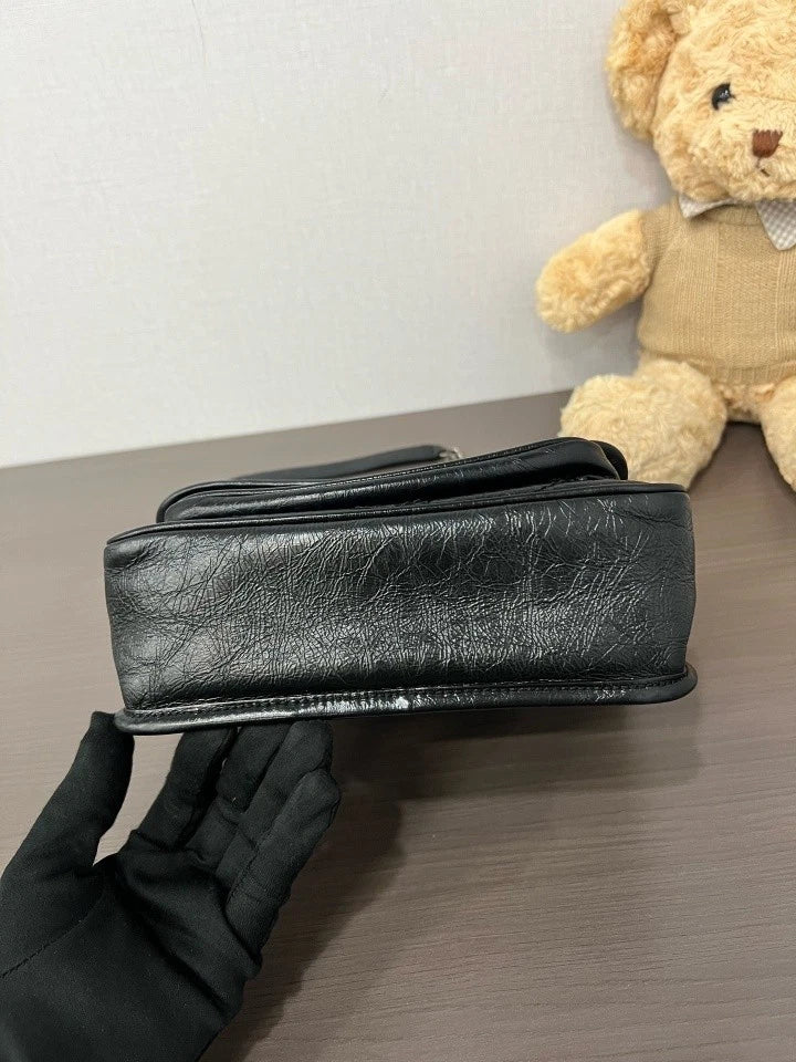 YSL Black Silver Small Niki Shoulder Crossbody Bag For Women