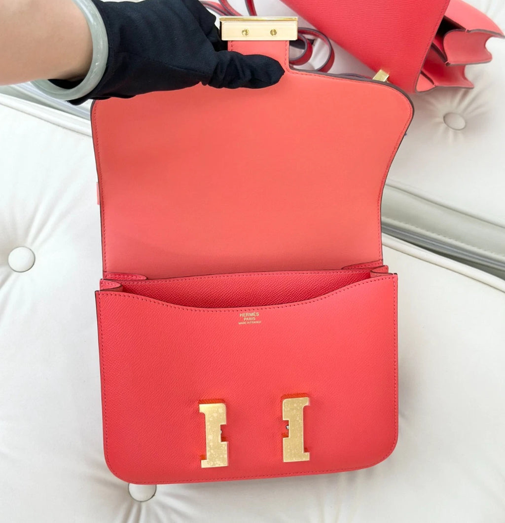 Hermes Constance24 Epsom Shoulder Bag Crossbody Bag Women Fashion S