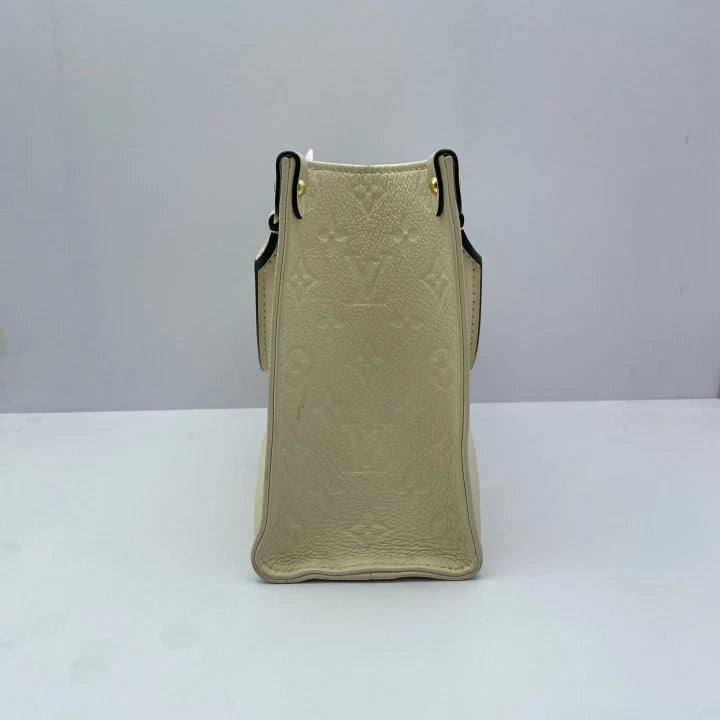 Louis Vuitton OnTheGo Small Ivory Tote Bag For Women