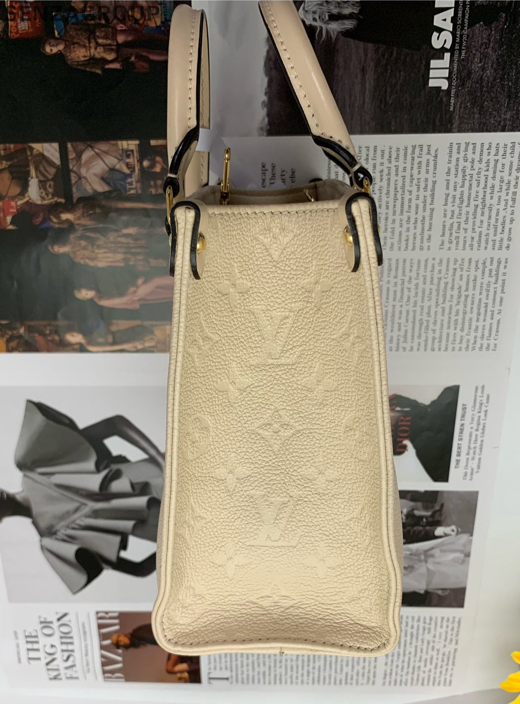 Louis Vuitton Onthego GM Monogram Empreinte Leather Tote Bag