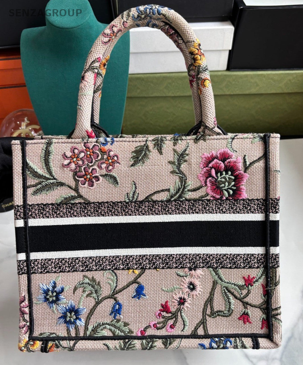 Christian Dior Book Tote PM Top Handle Handbag Women Multicolor