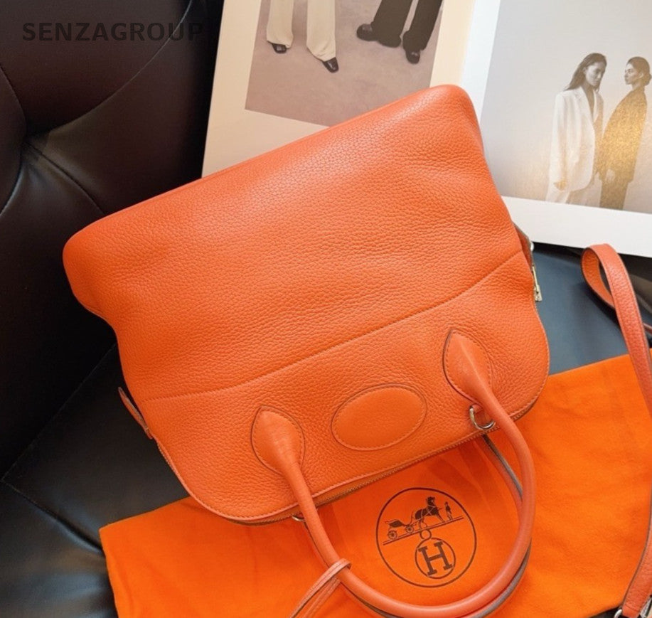 Hermes  Bolide31 Top Handle Handbag Shoulder Bag Women Orange