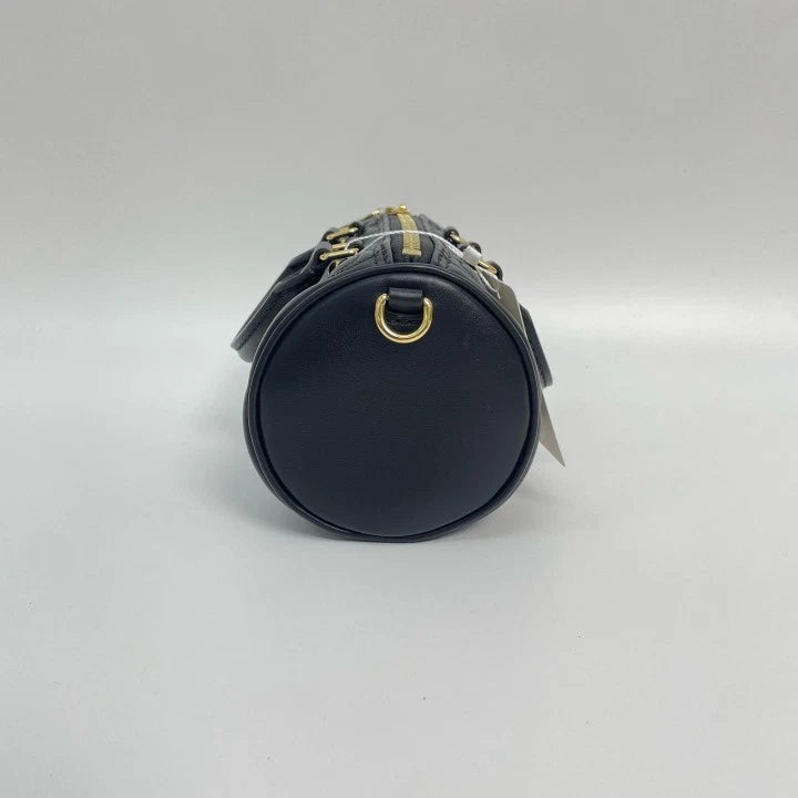Louis Vuitton Papillon BB Black Embossed Barrel Bag Women