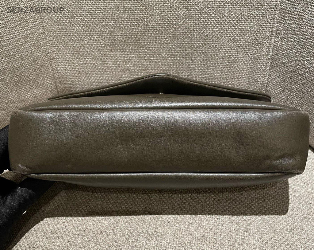 Saint Laurent Calypso Chain Shoulder Bag Crossbody Green Gold Used Women Classic