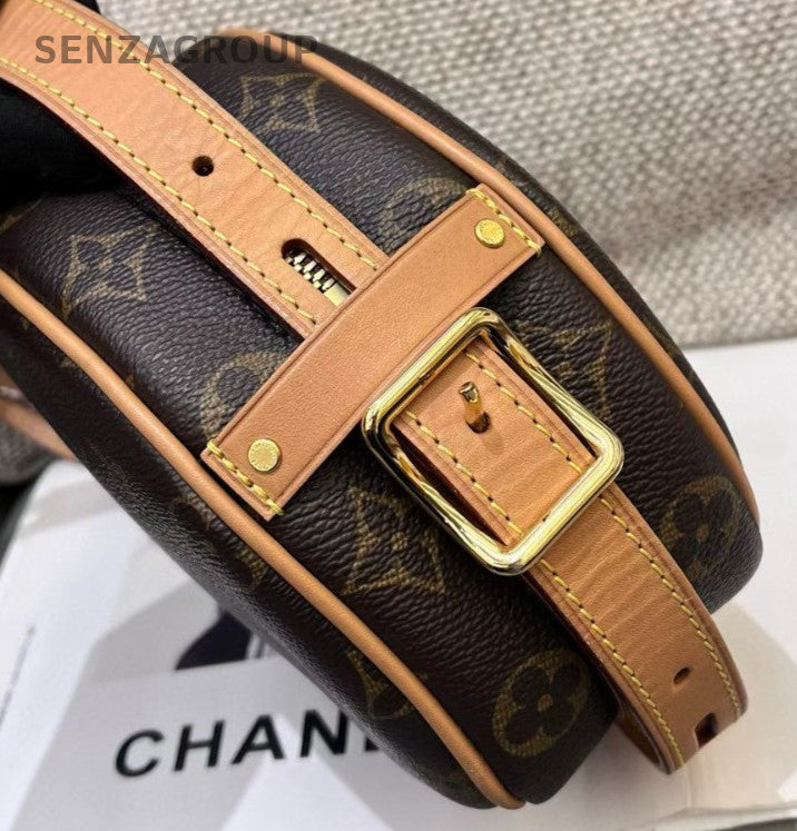 Louis Vuitton Monogram PM Crossbody Brown Gold Women Classic