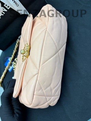 Chanel 19 Bag Orange Gold Chain Quilted Shoulder Crossbody Bag