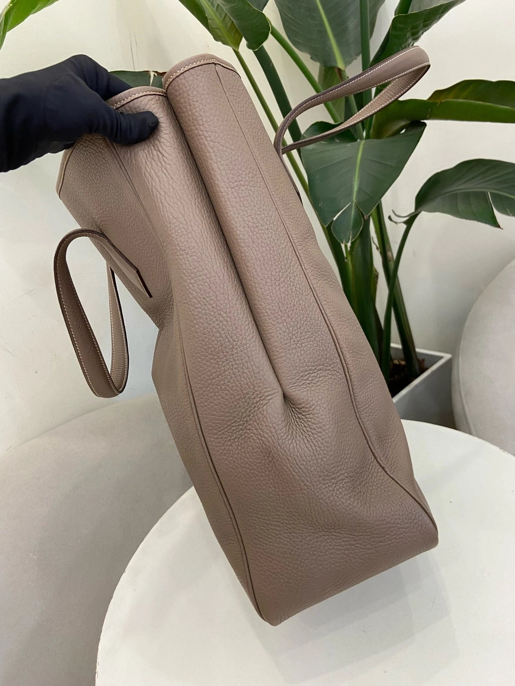 Hermes Victoria Tote Bag For Women Gray Leather