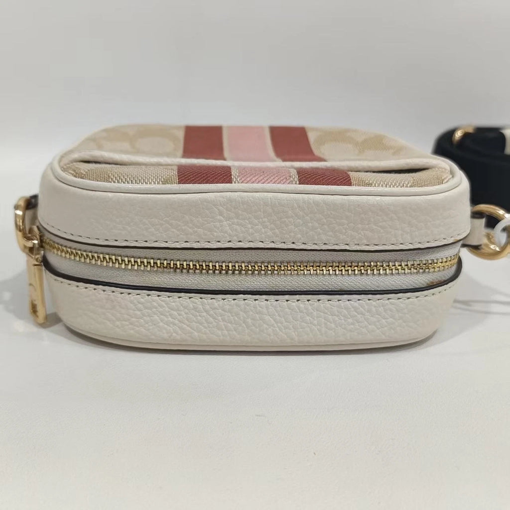 Coach Beige Canvas Shoulder Bag For Women