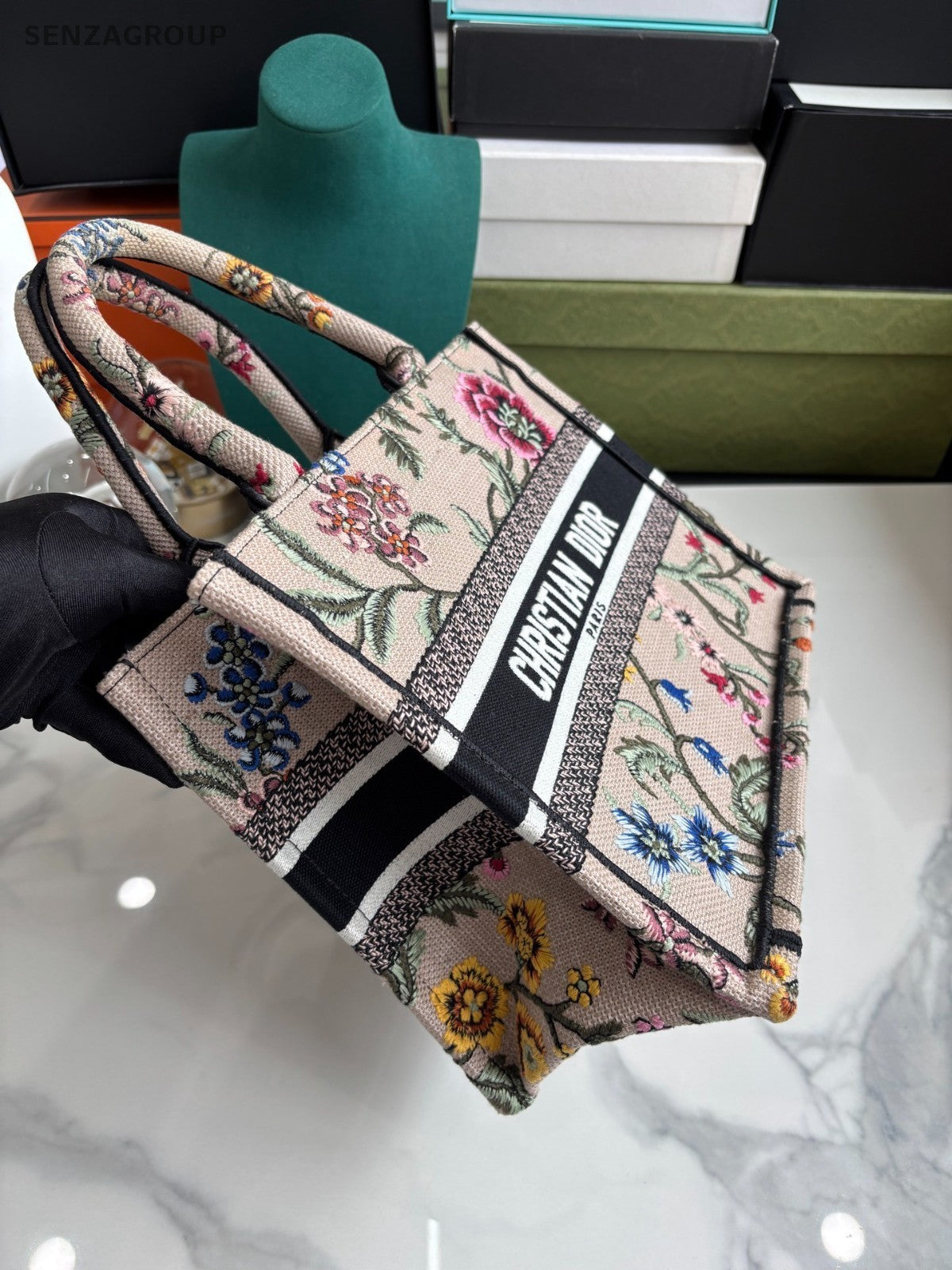 Christian Dior Book Tote PM Top Handle Handbag Women Multicolor
