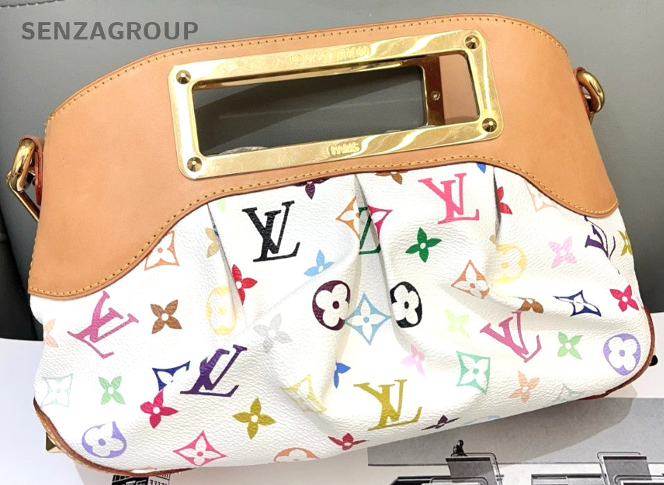 Louis Vuitton Judy White Limited Edition Chain Shoulder Handbag Small Women