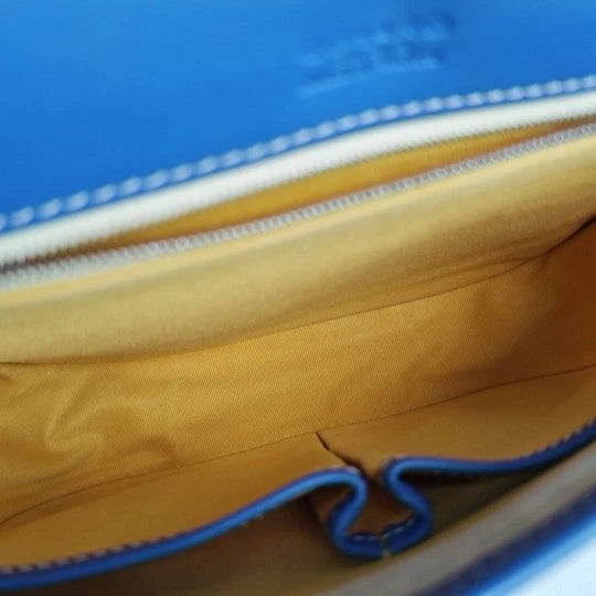 Authentic Goyard Blue Canvas Belvedere Small Crossbody Bag Excellent