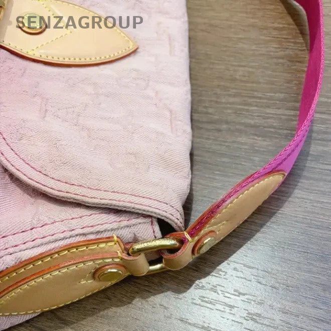 SJ0001 Louis Vuitton Denim Shoulder Bags Sunrise PM Pink Monogram