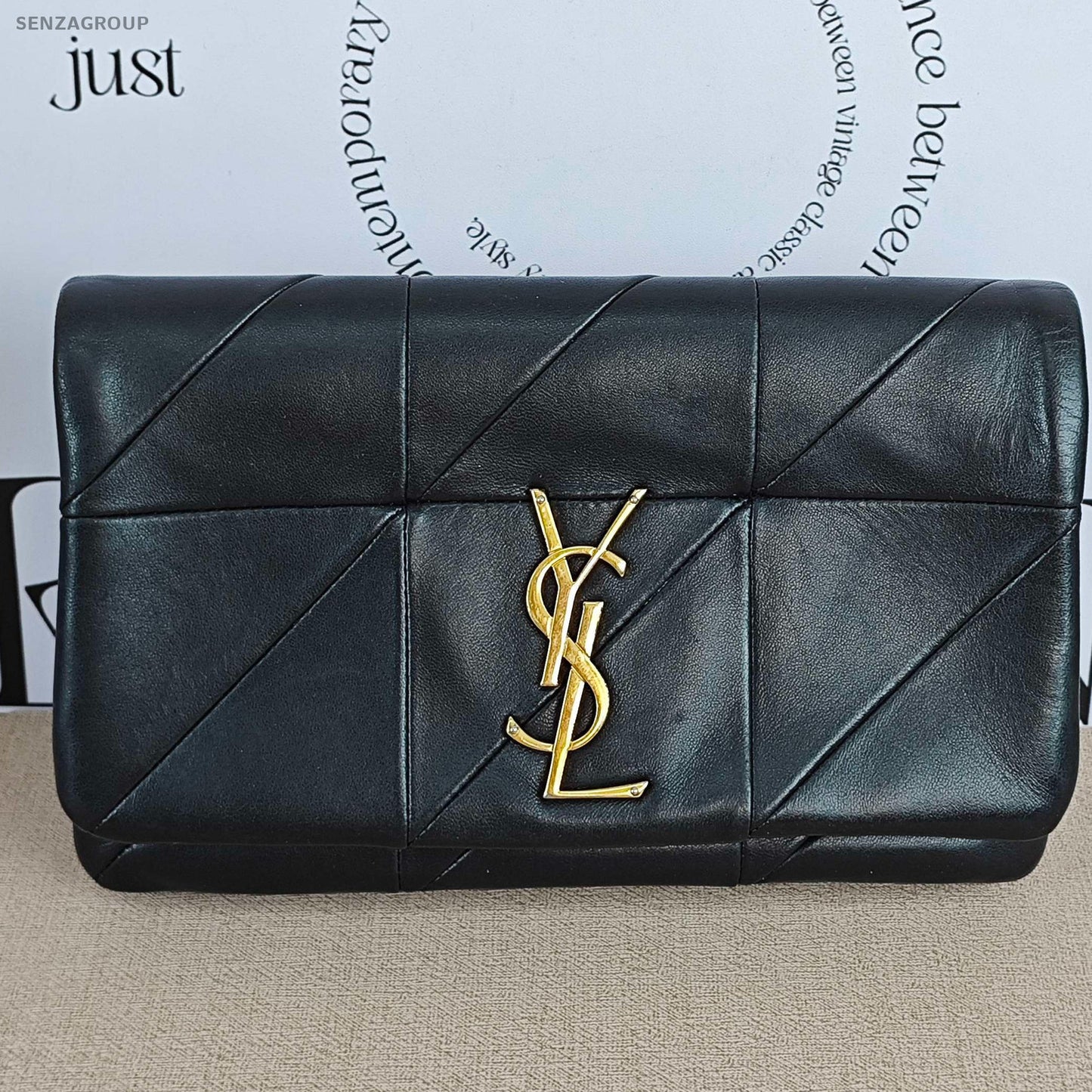 Saint Laurent Jamie Black Gold Lambskin Chain Shoulder Crossbody Bag Classic