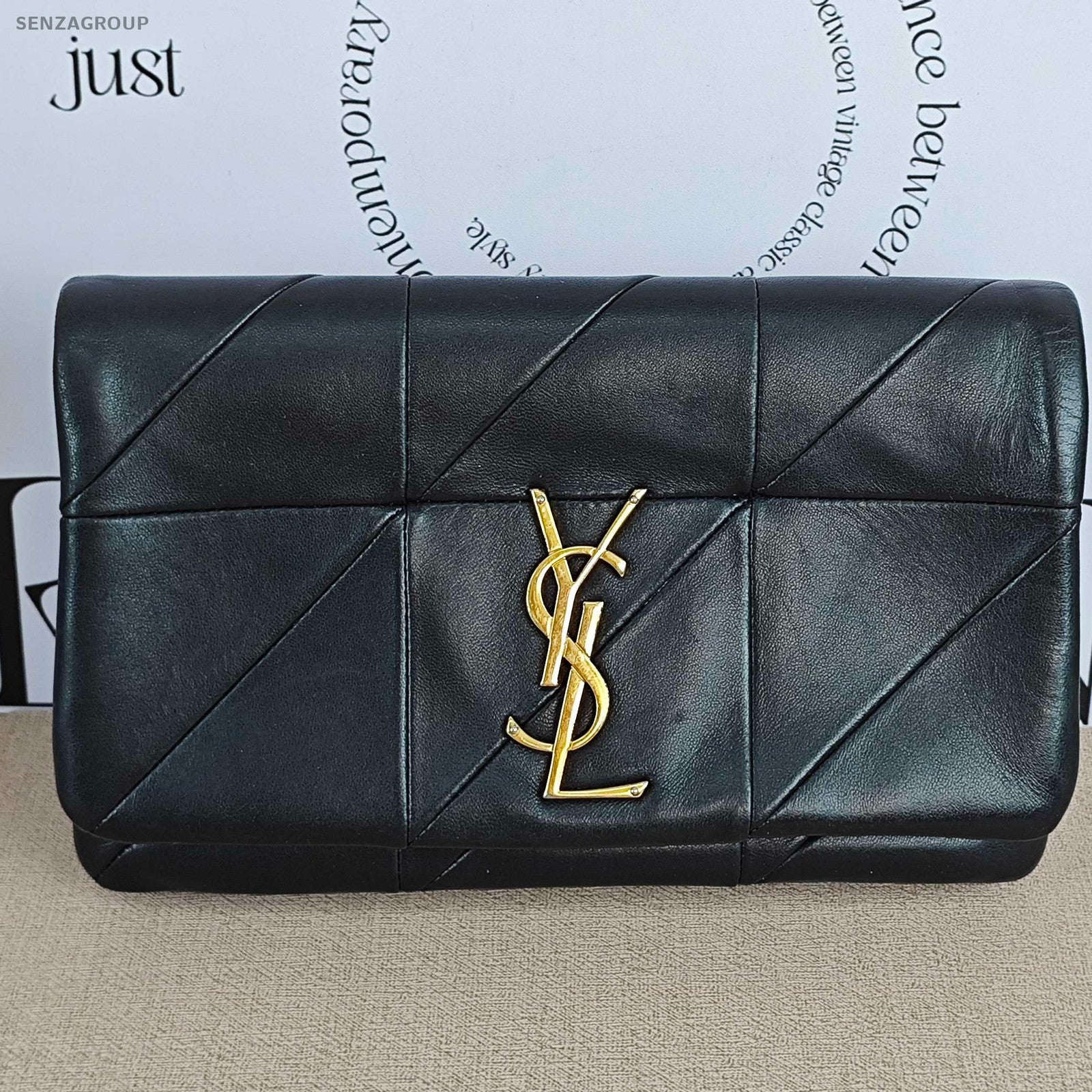 Saint Laurent Jamie Black Gold Lambskin Chain Shoulder Crossbody Bag Classic