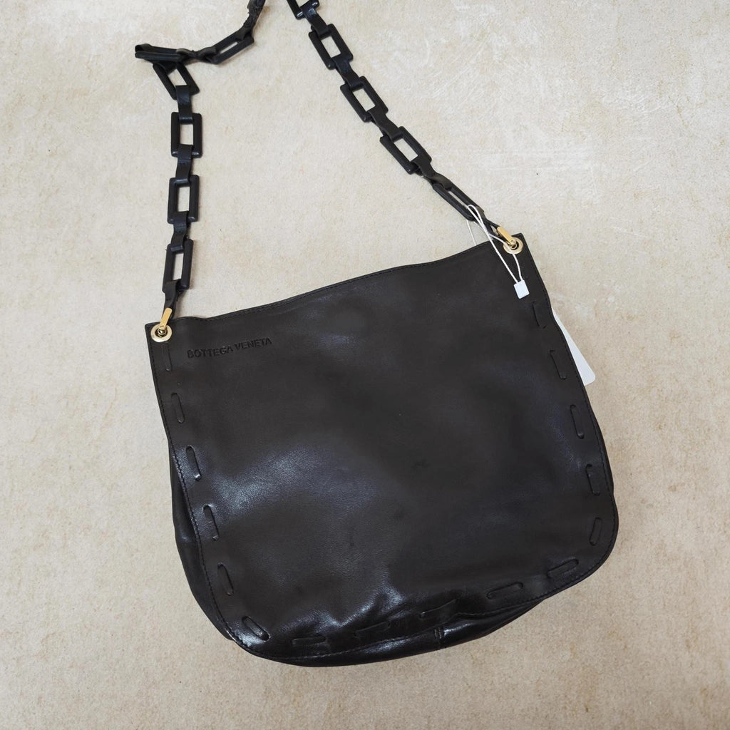 Authentic Bottega Veneta Black Shoulder Bag for Women