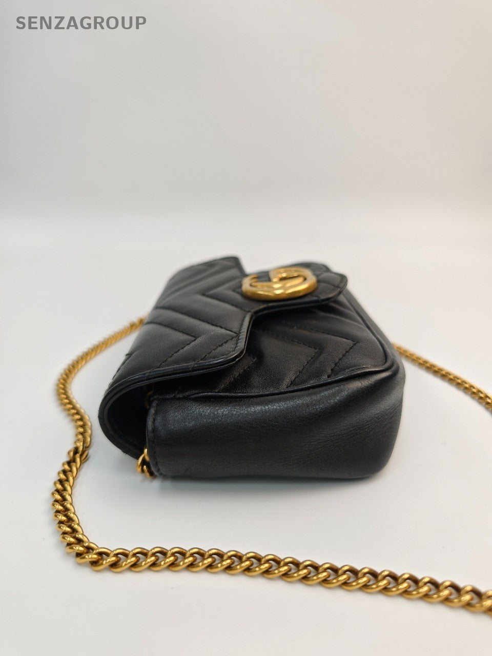 #001 - Gucci GG Marmont Crossbody Super Mini Black Leather CQ73223X