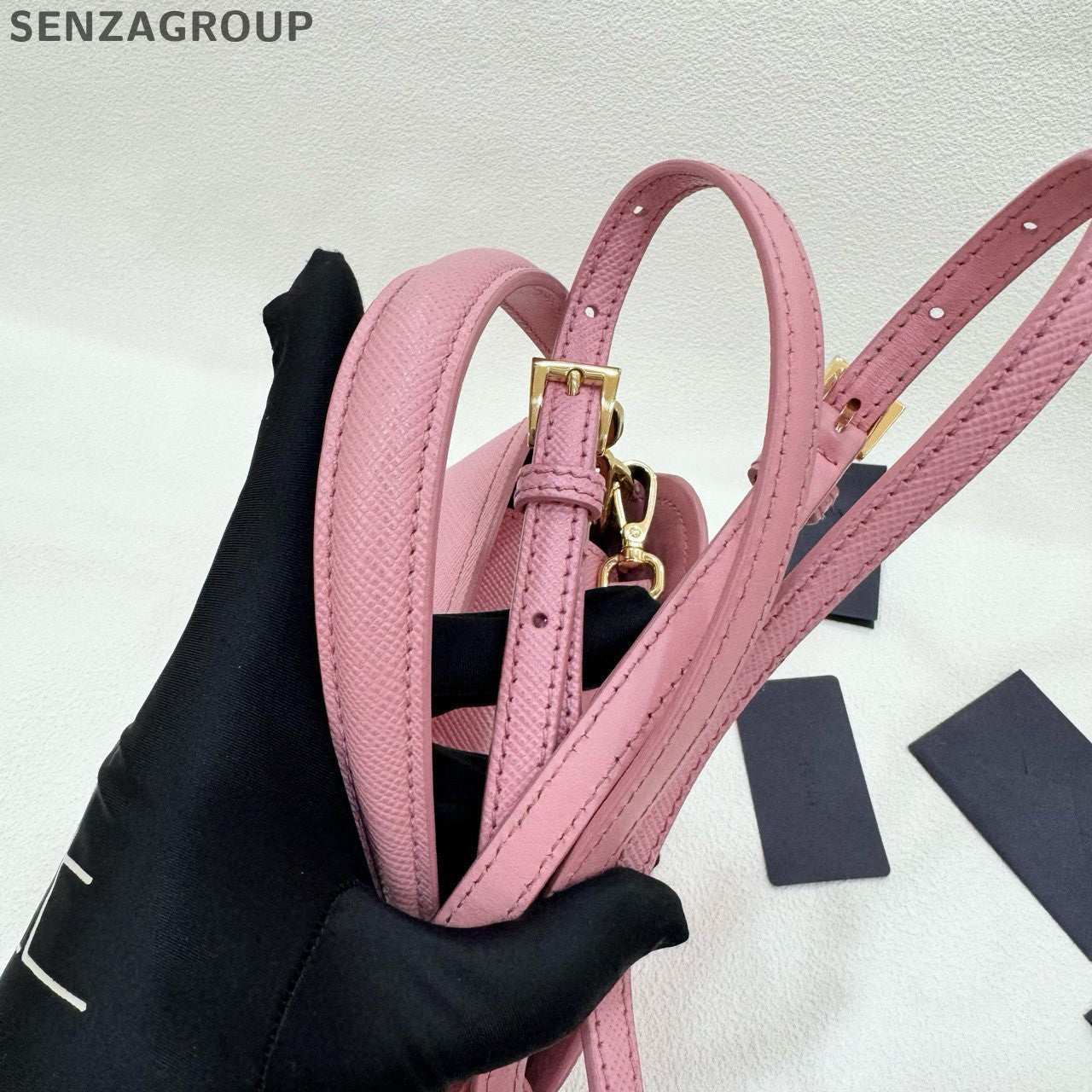 Prada Matinee Mini Shell Bag in Pink Gold - Women's Shoulder Handbag