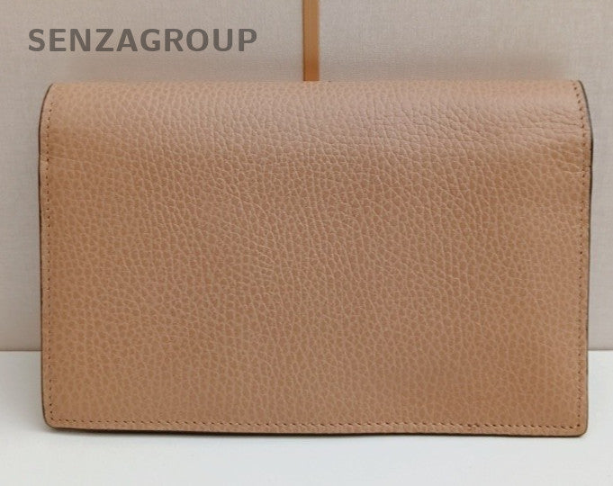 Gucci WOC Chain Shoulder Bag Crossbody Beige Gold Women Classic Fashion