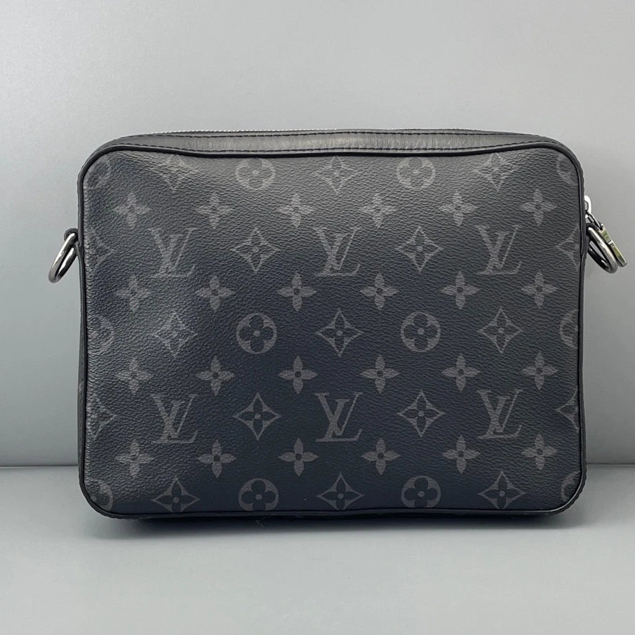 Louis Vuitton Trio Monogram Shoulder Crossbody Bag Black Silver Unisex