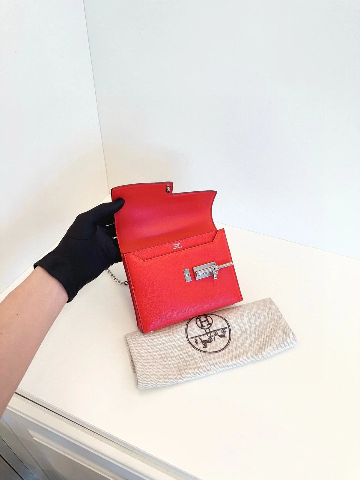 Hermes Verrou Mini Red Crossbody Bag For Women