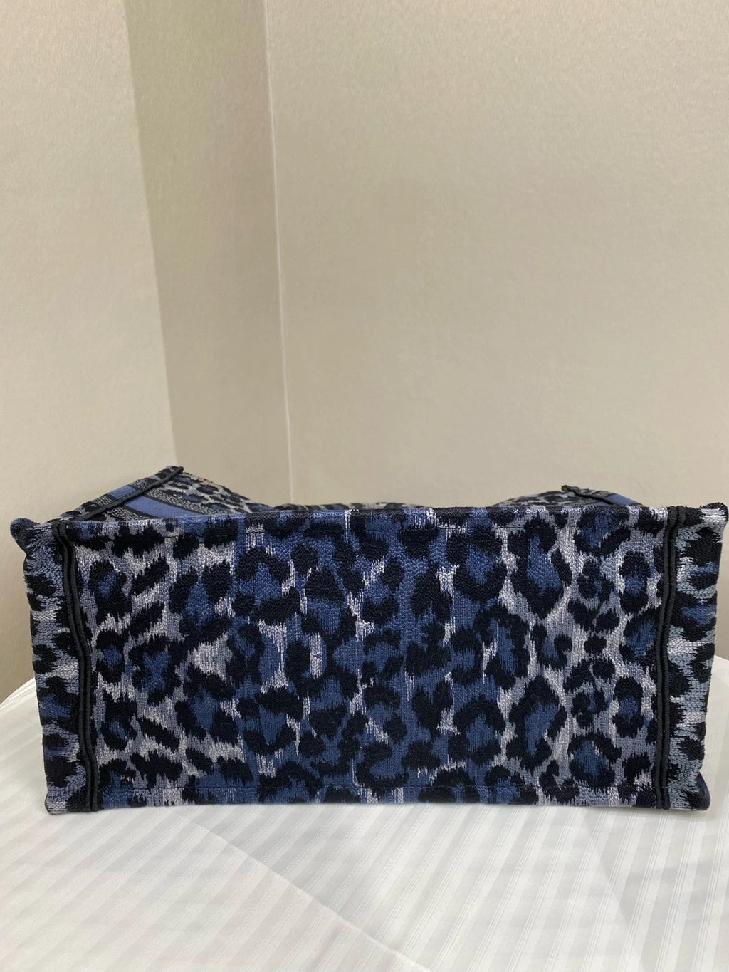 Authentic Dior Leopard Print Medium Book Tote Handbag For Women