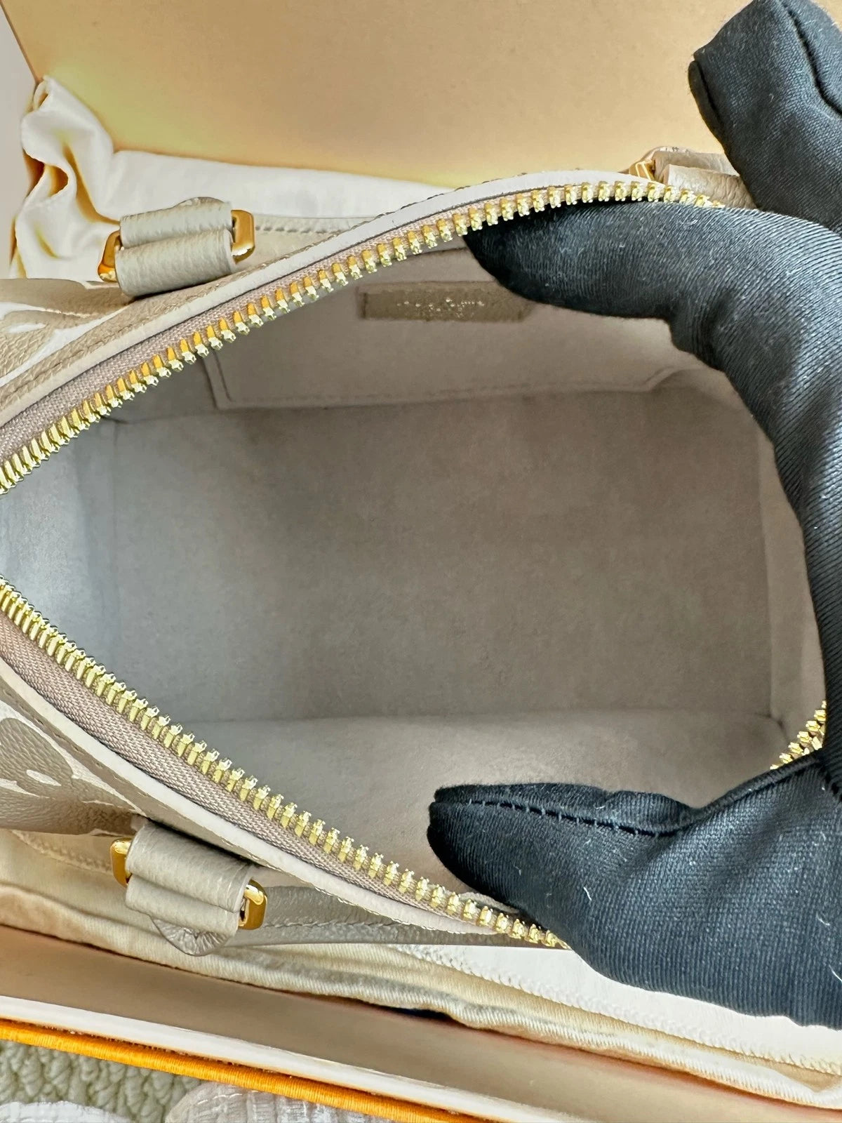 Louis Vuitton Speedy20 Gray Top Handle Excellent