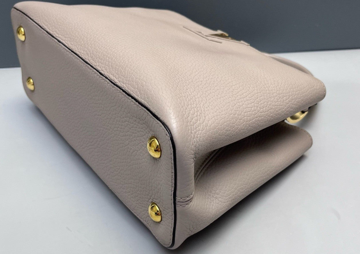 Louis Vuitton Cap PM Top Handle Bag Gray Gold Used Women Designer Classic